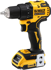DEWALT Taladro atornillador compacto sin escobillas XR 18V Li-Ion 2 Ah, Sin cable, con maletín TSTAK, luz LED, 2 baterías, Cargador, 2 velocidades (0-450/1650 rpm), DCD708D2T-QW