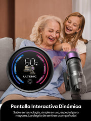 Ultenic Aspiradora sin Cable 55Kpa/55Min con Cepillo Antienredos Mejorado