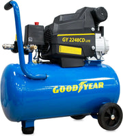 Goodyear - Compresor de Aire Eléctrico 24L 165 L/min 8 Bar 2 CV