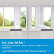 MIDEA Pingüino Aire Acondicionado Portátil Frío y Calor 3000 Frigorías / 12000 BTU - Climatizador silencioso con bomba calor 3500 W Air conditioner 4 modalidades con kit de ventana y control remoto