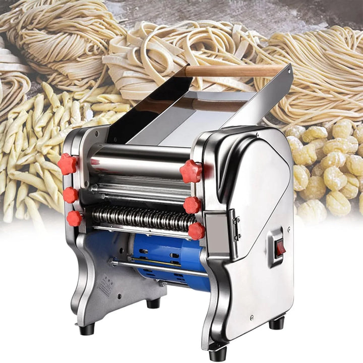 Máquina para Hacer Pasta de Fideos, laminadora de Rodillo de Masa Eléctrica Comercial de 550W, para Uso Familiar en el Hogar