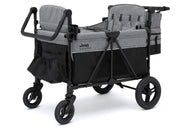 Carrito-Paseador Jeep Wrangler Deluxe para 4 Niños – Capota Desmontable, Bolsa Térmica, Asientos Modulares, Almacenamiento XXL, Ruedas Antipinchazos, Manillares Ajustables