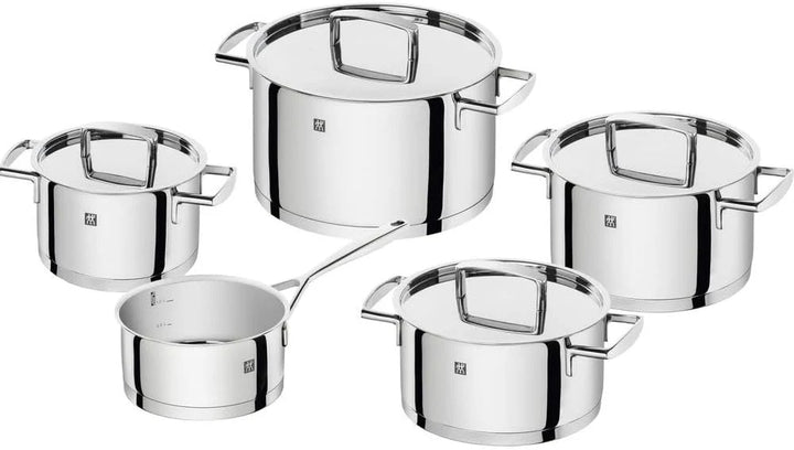 ZWILLING Kochtopf-Set, 5-tlg., 4 Deckel, Induktionsgeeignet, Edelstahl, Passion