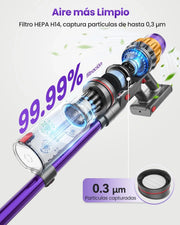 V17Max Aspiradora sin Cable con 2 Baterías, 150Min/58kPa/650W