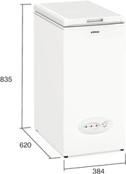 Edesa Congelador Horizontal EZH-0611, Altura 0.84 m, Termostato Ajustable, Fácil Limpieza, Alarma Integrada, Bajo Nivel Sonoro, Gran Capacidad 59 l, Potencia 60W, Color Blanco