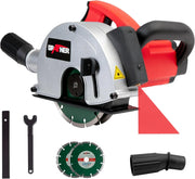 Grafner Fresadora de pared con láser, potente 1700 W con 4000 rpm, incluye 2 discos de corte de diamante de 150 mm de diámetro, extracción de polvo, ancho de ranura 14-29 mm, profundidad de ranura 10