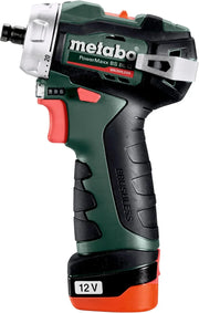 metabo PowerMaxx BS BL Q 601749500 - Taladro atornillador inalámbrico Li-ION 12V 2Ah + 2 pilas