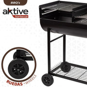 Barbacoa De Carbón Con Doble Parrilla Aktive