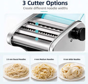 Máquina de Pasta Eléctrica de Acero Inoxidable silver-Triple-blade