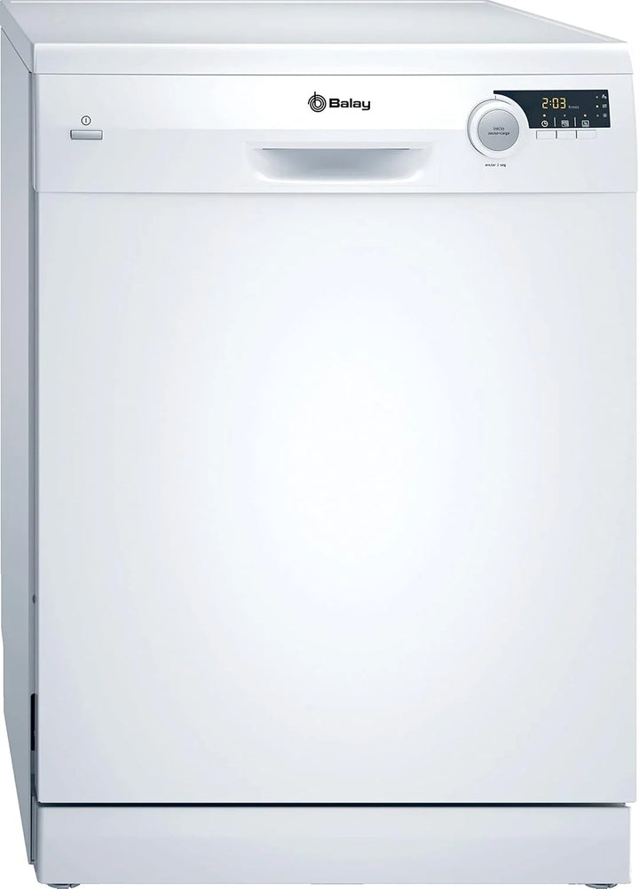 Balay - Lavavajillas de libre instalación, 60 cm, 12 servicios, Auto Diario, Pausa+Carga, ExtraSilencio, Blanco, 3VS506BP