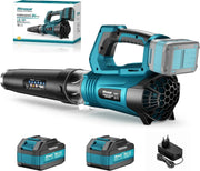 Soplador de Hojas Inalámbrico, Motor Brushless, 2×18V/5200mAh y Cargador