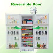 SMETA Nevera Gas con Congelador, 265L (203L+62L), 220V, Refrigerador Congelador Combinado, Refrigerador Camping Gas para Autocaravana, Garaje, Caravana, Home, Blanco