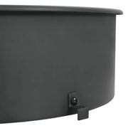 Kit De Anillo Asador De Barbacoa Negro 57 Cm Vidaxl