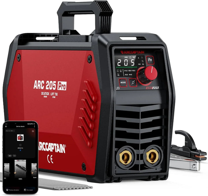 ARCCAPTAIN Soldador MMA 205A con Lift TIG, control por App, 230V