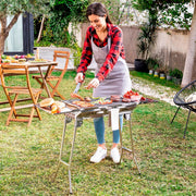 Barbacoa Plegable De Acero Inoxidable Para Carbón Innovagoods Acero Inoxidable Acero