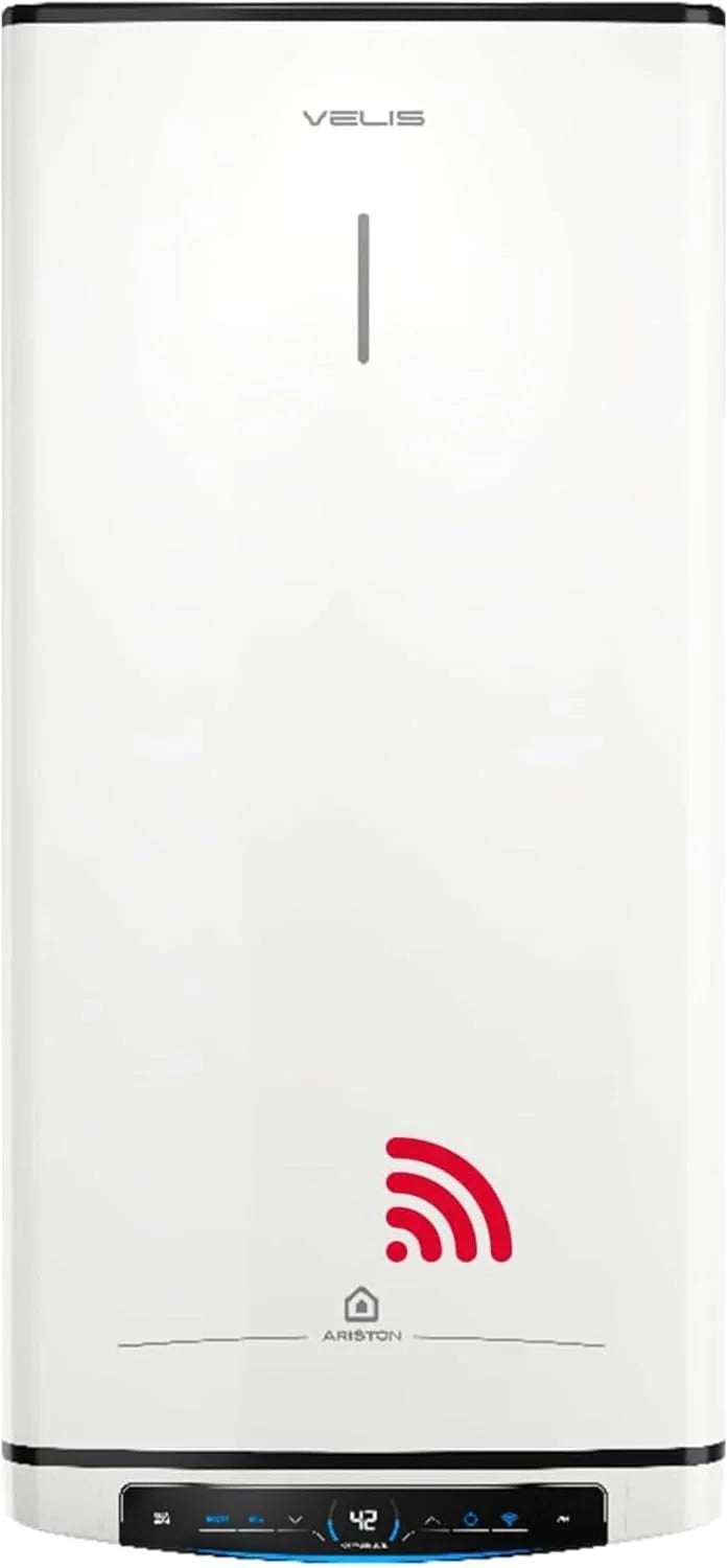 Ariston Velis Pro Wifi (ex Fleck Duo 5) - Electric Thermo 80 Liters Flat 27.5 cm, Multiposition, WiFi with App Control and First Shower in 46min - After-Sales Service only Available in Spain