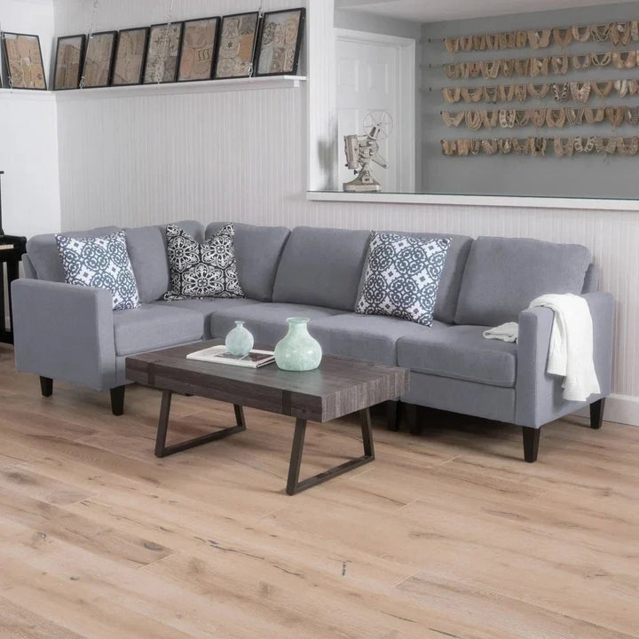 Zahra Modern 5-Piece Fabric Sofa