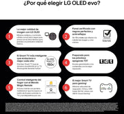 OLED48C54LA - TV 48", OLED EVO 4K, Smart TV AI C5, WebOS 25, Super Upscaling, Dolby Vision y Dolby Atmos, AMD FreeSync, Alexa/Google Assistant, Negro