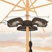 Outsunny Infrared Heater for Parasol 800/1600/2400W Black