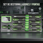 CAJA METÁLICA CON HERRAMIENTAS 143 PIEZAS CINCADO