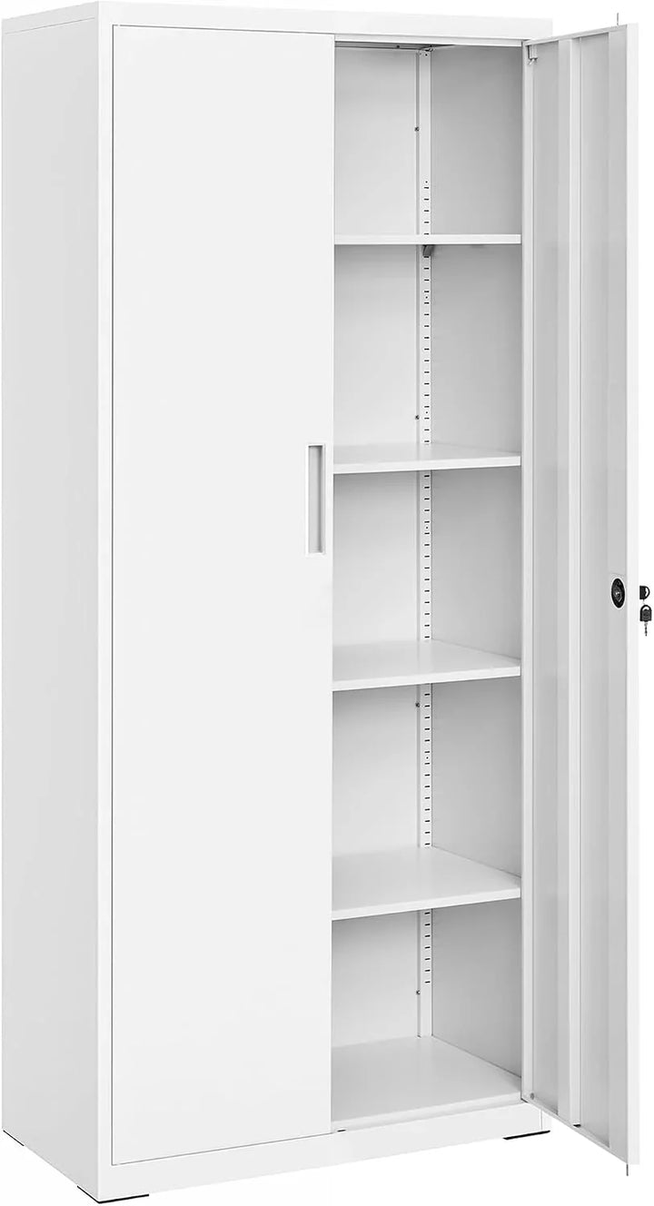 SONGMICS Armario de Garaje de Acero, 2 Puertas, 80 x 40 x 180 cm
