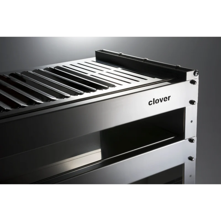 Barbacoa De Carbón Con Ruedas Clover En Acero Inoxidable,,