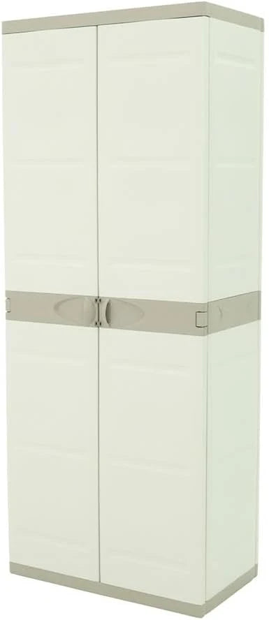 Plastiken Titanium Cabinets, Plastic, Beige, 70x44x176 cm