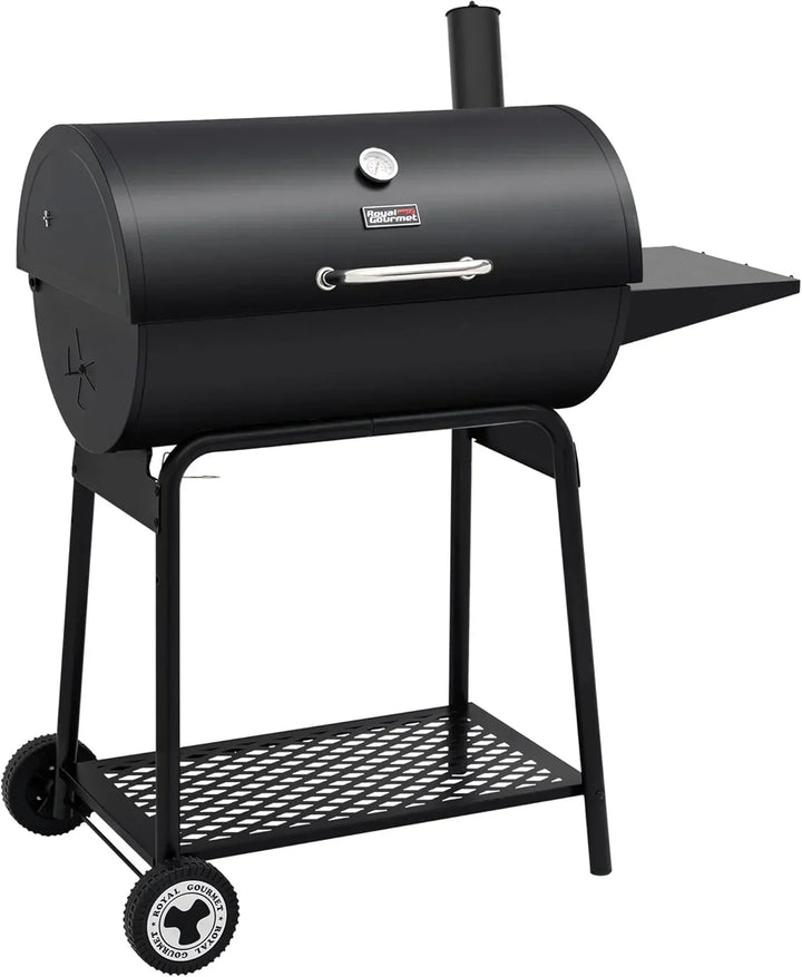 2026 Parrilla de carbón Royal Gourmet CC1830 de 30 pulgadas con mesa lateral, barbacoa exterior con 627 pulgadas cuadradas de espacio de cocción para jardín, terraza y fiestas, color negro