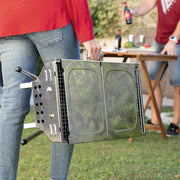 Barbacoa Plegable De Acero Inoxidable Para Carbón Innovagoods Acero Inoxidable Acero
