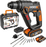 Worx WX390.1 Martillo SDS-Plus 20V 1,2J 2 Baterías Maletín