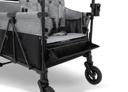 Carrito-Paseador Jeep Wrangler Deluxe para 4 Niños – Capota Desmontable, Bolsa Térmica, Asientos Modulares, Almacenamiento XXL, Ruedas Antipinchazos, Manillares Ajustables