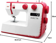 Alfa Máquina de Coser Practik 9, 34 Puntadas, Luz LED, Chasis metálico