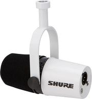 Shure MV7+ Dynamic Podcast Microphone, OBS Certified, Enhanced Audio, LED Panel, USB-C and XLR Outputs, Digital Anti-Pop Filter, Reverb Effects, Black