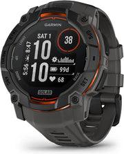 Garmin Instinct 3 GPS 50mm Smartwatch, Solar, Black Bezel