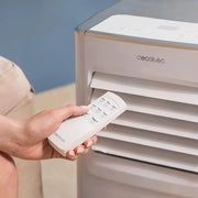 Cecotec Aire Acondicionado Portátil con Mando a Distancia ForceClima 7100. 7000 BTU, Bajo Consumo, Pantalla LED, 4 Modos, 2 Velocidades, Cobertura 15-20m2