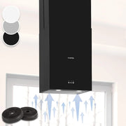 Klarstein Campana Isla Cocina, Extractor para Islas, Campana Techo Flujo Aire 641m³/h, Temporizador, Extractora Isla Regulable, Humos 3 Modos y Filtros de Carbón Activo