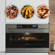 Cecotec Horno Integrable Multifunción Bolero Hexa AF319000 Inox A 3800W, 133L de Capacidad, 11 Funciones con Airfryer Master, Pizza Master, Steam Asisst, Steam EasyClean, 3D Cooking, Defrost