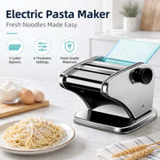 Máquina de Pasta Eléctrica de Acero Inoxidable silver-Triple-blade
