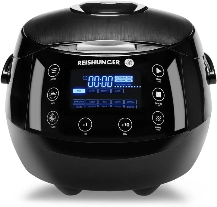 REISHUNGER Olla Arrocera Eléctrica y Vaporera – 1,5 L – Negra