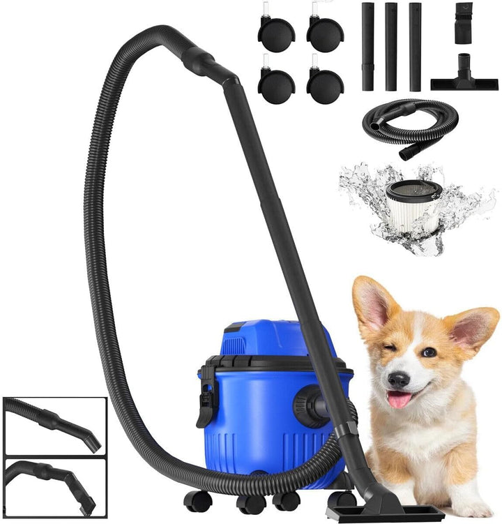 Aspiradora 3 en 1, aspiradoras de Tina potentes portátiles, Limpieza de Pisos compacta cilíndrica, Filtro HEPA de Tina Potente con función de soplador, Extractor de Polvo de Taller