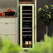 Cecotec Vinoteca 30 Botellas Retro Bolero Grandsommelier Origin Duo 30 Hit Beige. Acabado En Negro Con 2 Zonas De Temp. (5-12ºC, 12-20ºC), Control Led, NoFrost, Estantes Madera, Luz Interior