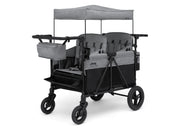 Carrito-Paseador Jeep Wrangler Deluxe para 4 Niños – Capota Desmontable, Bolsa Térmica, Asientos Modulares, Almacenamiento XXL, Ruedas Antipinchazos, Manillares Ajustables