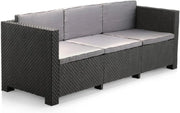 SP Berner - Shaf - Manhattan | Outdoor Living Room Furniture Set - 5 Seater Outdoor Garden Furniture Set | Made in Spain with Recycled Materials - Graphite Colour