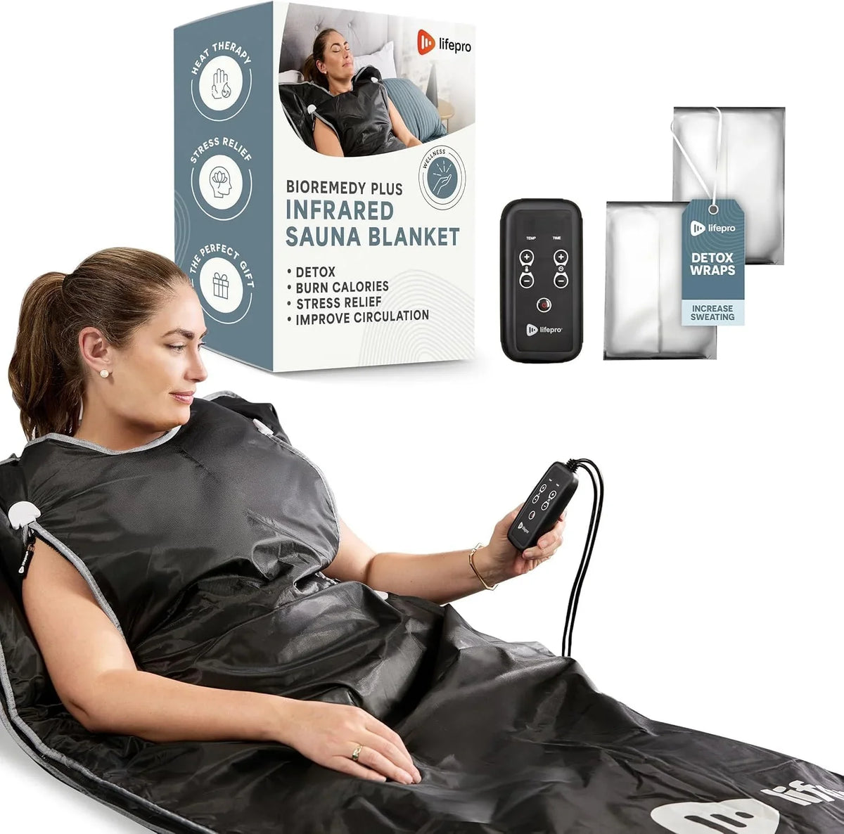 Lifepro BioRemedy Plus Manta de Sauna Infrarroja Portátil de Terapia para Casa