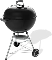 Weber Grill Węglowy Weber Original Kettle Premium, Pokryty Emalią Porcelanową, Powierzchnia Grillowania 57cm, System Czyszczenia One-Touch, Termometr w Pokrywie, Stojak Trójnożny, Kółka, Czarny
