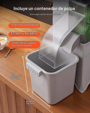 VEVOR Máquina Exprimidora de Naranjas Comercial 100 W de Acero Inoxidable, Con Tapa de policarbonato, Con Recipiente y Cesta de Fruta, 60 y 80 kg de Cítricos por Hora, Para Limones, Frutas Cítricas