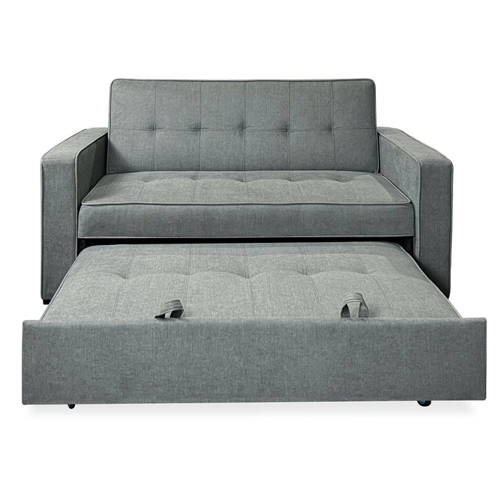 Sofá Cama De 2 Plazas Modelo Vienna Con Reposabrazos, Gris, Diseño Moderno, Práctico Y Funcional
