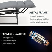 FLEXISPOT Sillón de Relax Eléctrico con Respaldo Ajustable, Reclinable de 105° a 155°, Sillon Reclinable, Sofá Relax Ergonómico Sillón para Dormitorio, Salón y Cine en casa (Gris Oscuro)