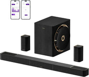 ULTIMEA 5.1.2ch Soundbar with Dolby Atmos, Up-Firing Upper Speakers, Wireless Subwoofer and 2 Rear, 460W, HDMI eARC, BT 5.4, Skywave F40 Boom Home Theater System