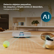 Cecotec Robot Aspirador con IA y Base Autovaciado de 3L Conga Y90 Pearl